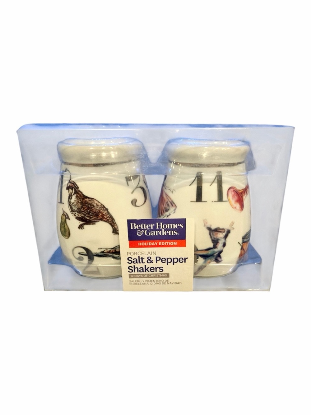 NIB Better Homes & Gardens 12 Days of Christmas Salt & Pepper Shakers